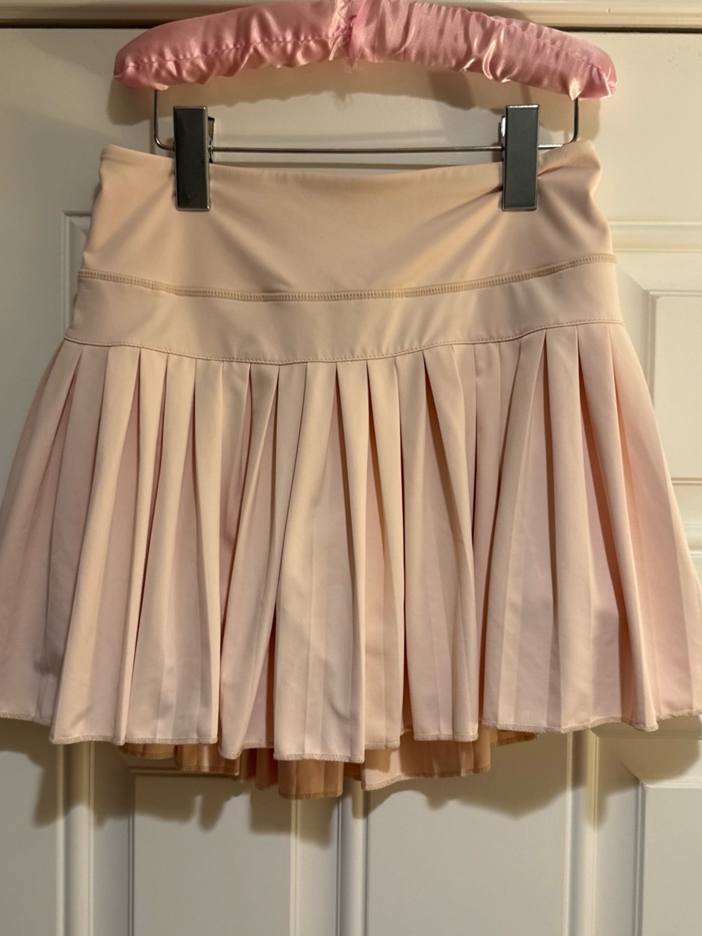Goldhinge Pleated Circle Skirt in Pale Peach 15"